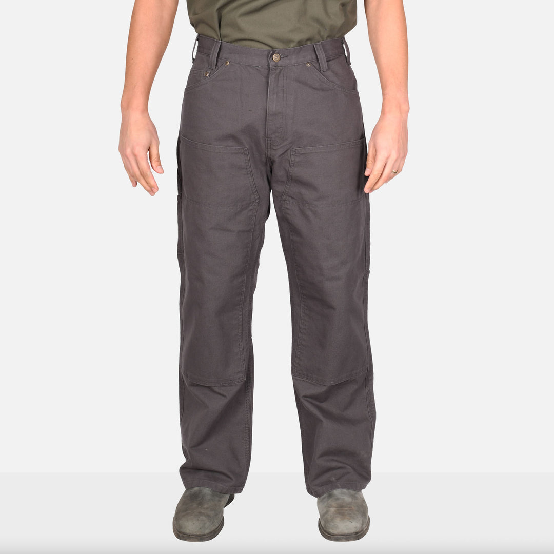 Canvas Double Knee Carpenter Pants - Charcoal