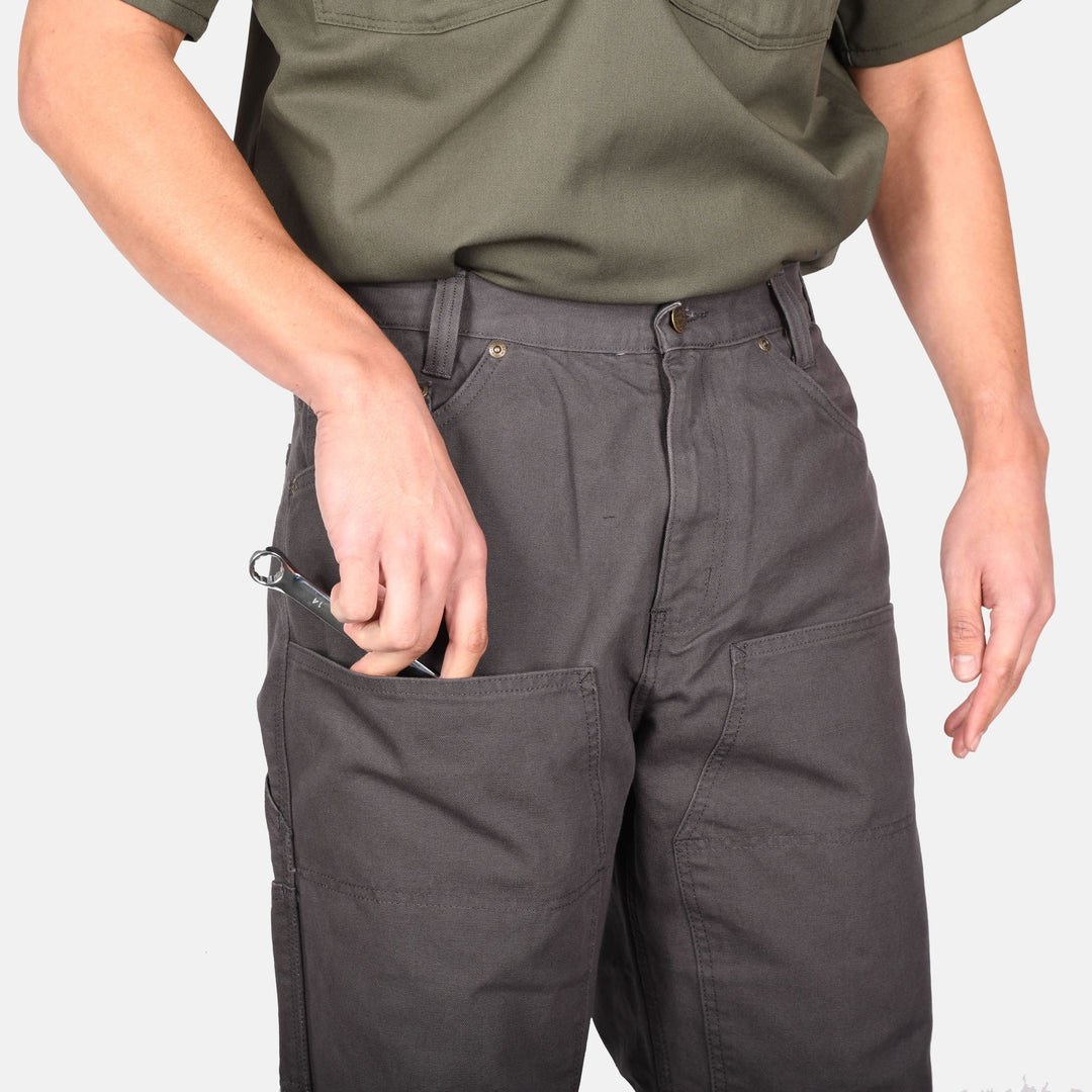 Canvas Double Knee Carpenter Pants - Olive