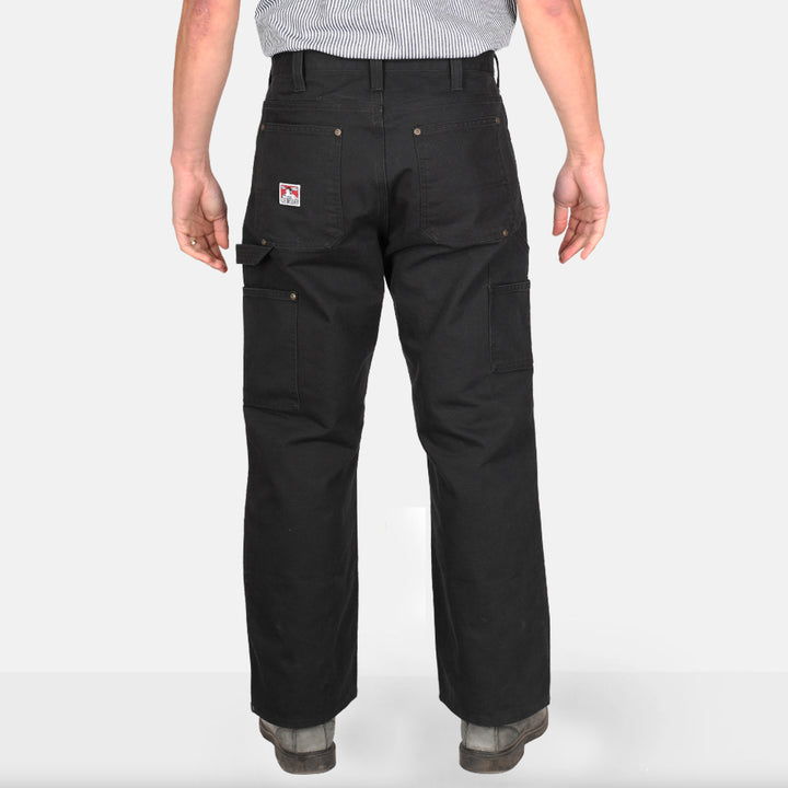 Canvas Double Knee Carpenter Pants - Black
