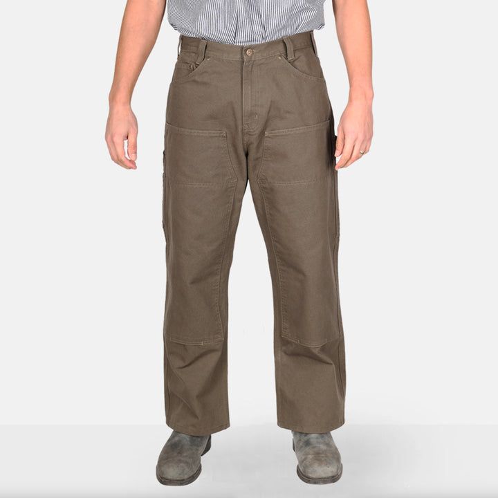 Canvas Double Knee Carpenter Pants - Olive