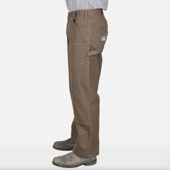 Canvas Double Knee Carpenter Pants - Olive