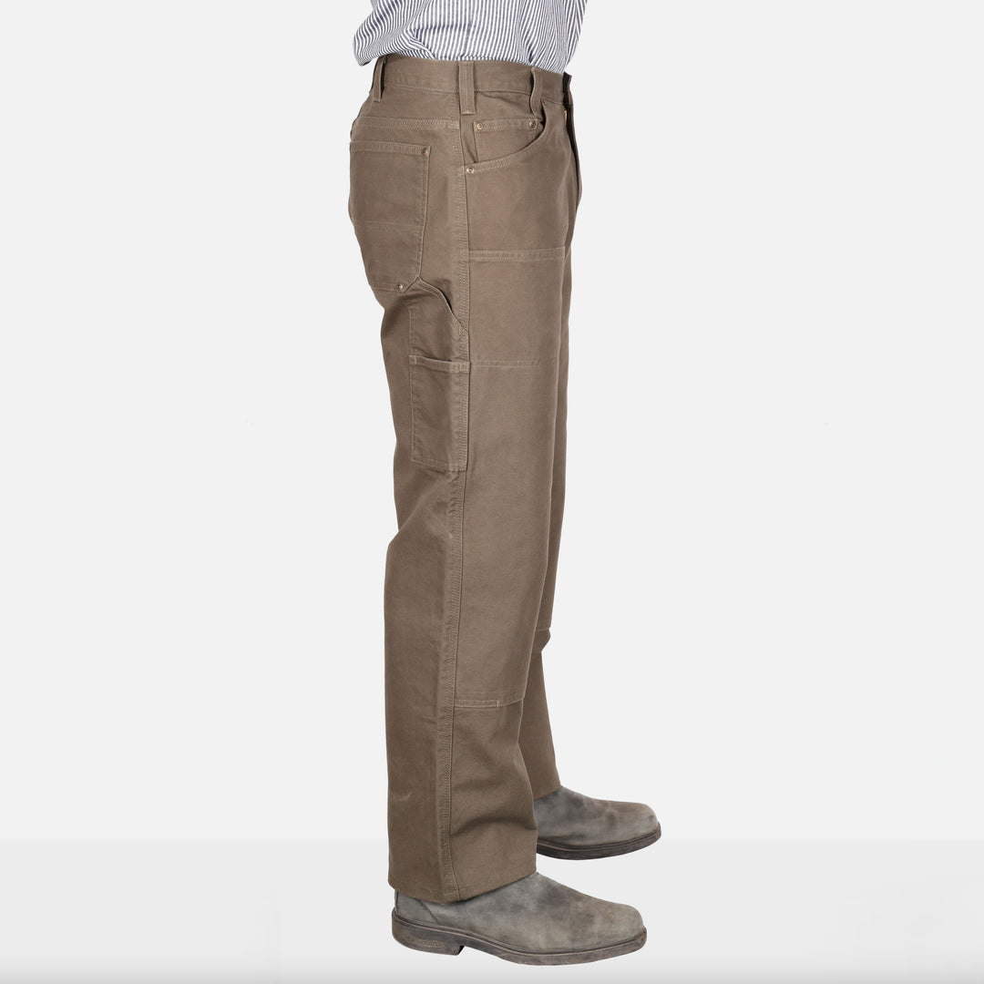Canvas Double Knee Carpenter Pants - Olive