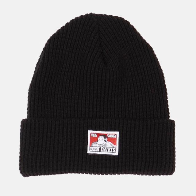 Waffle Knit Beanie Black