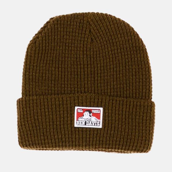 Waffle Knit Beanie - Moss
