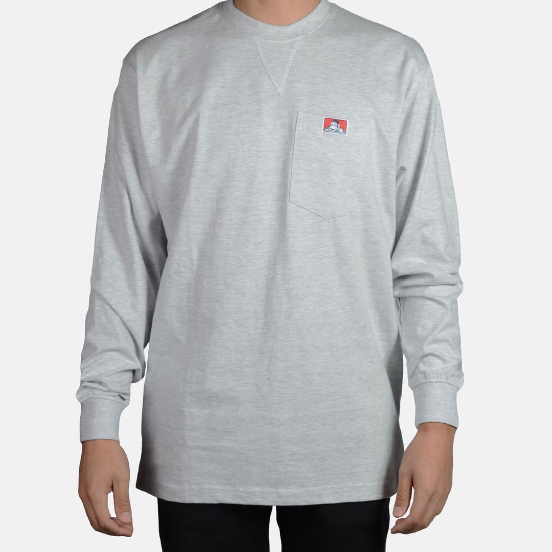 Heavy Duty Long Sleeve Pocket T-Shirt - Ash