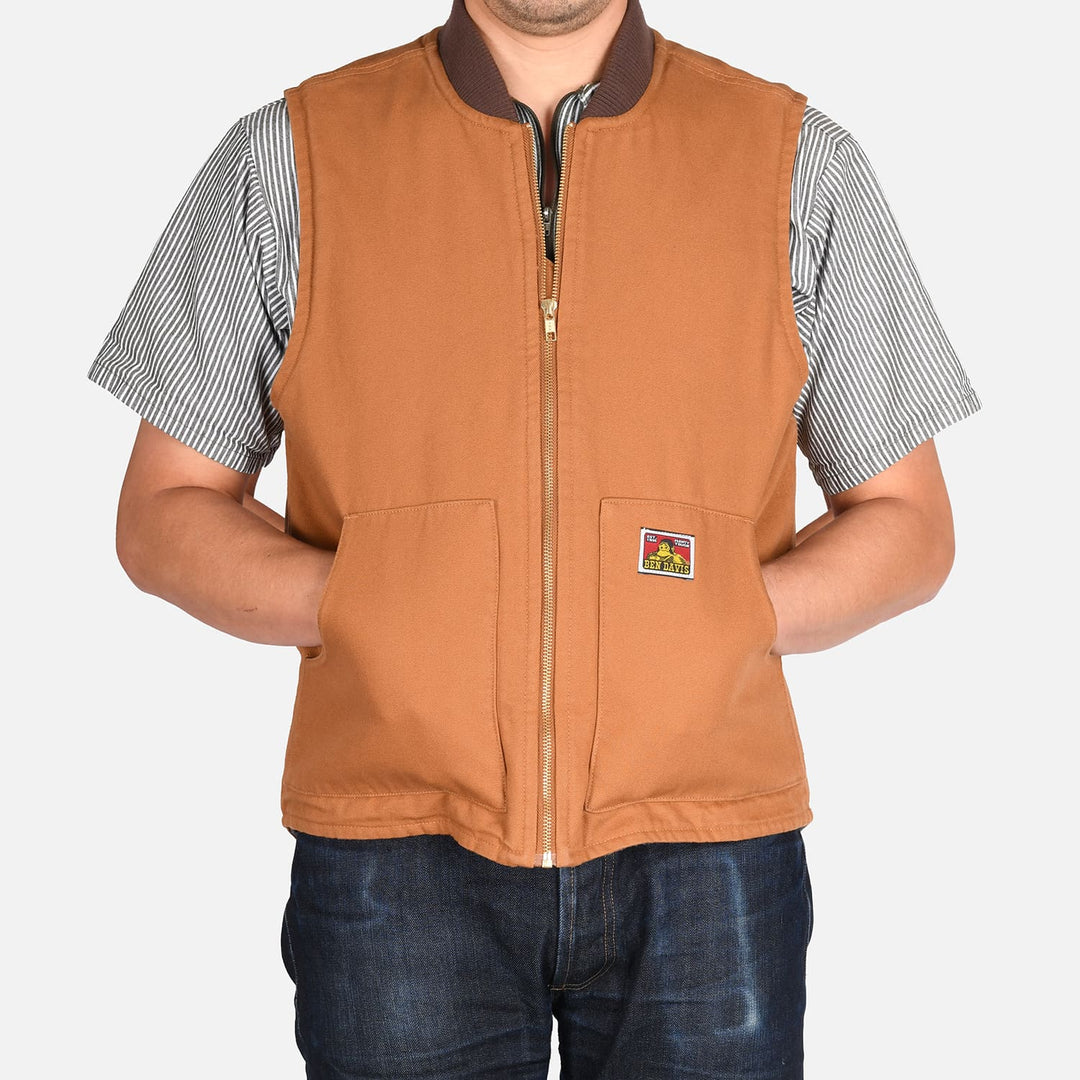 Canvas Lined Vest - Brown