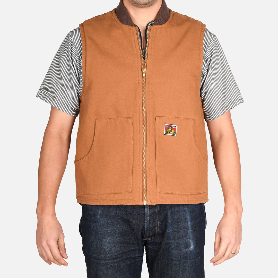 Canvas Lined Vest - Brown