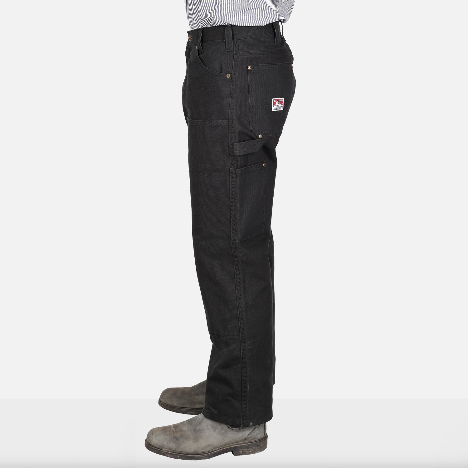 Canvas Double Knee Carpenter Pants - Black