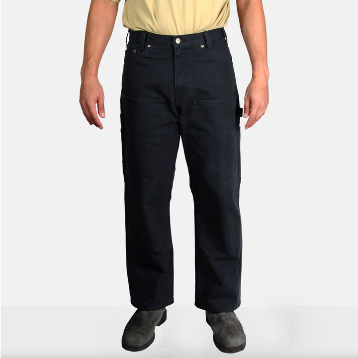 Canvas Double Knee Carpenter Pants - Black