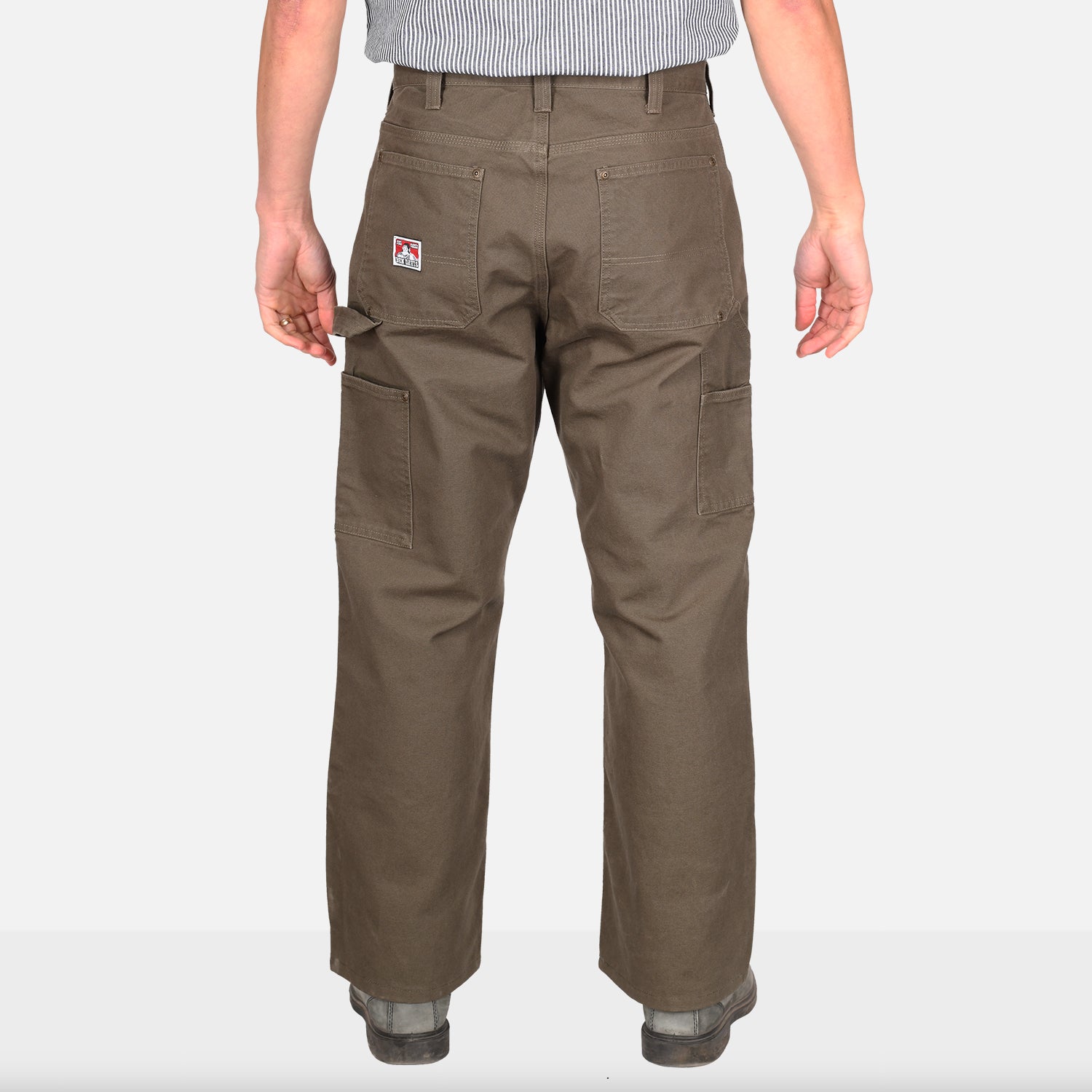 Canvas Double Knee Carpenter Pants - Olive
