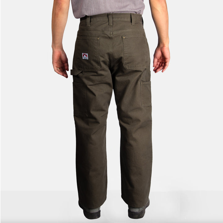 Canvas Double Knee Carpenter Pants - Olive