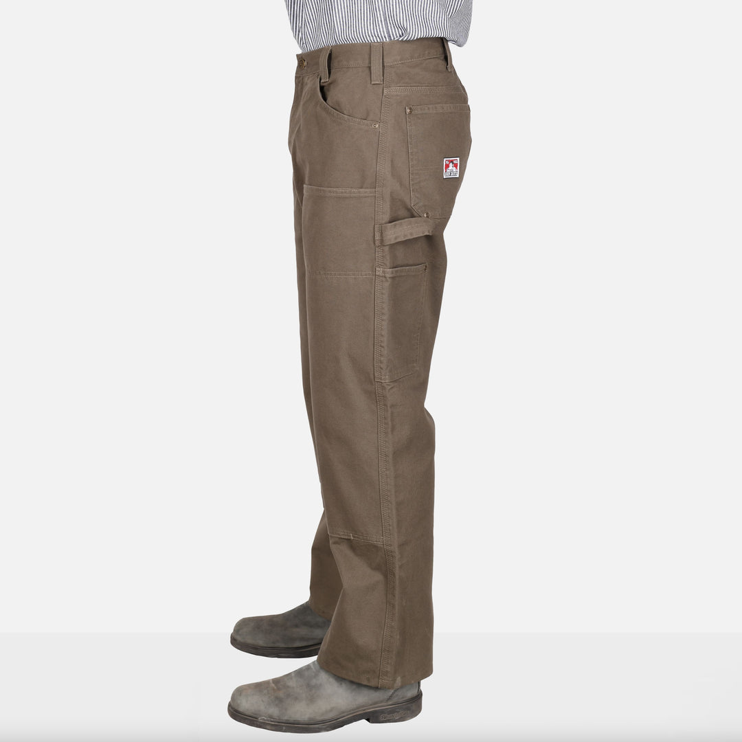 Canvas Double Knee Carpenter Pants - Olive