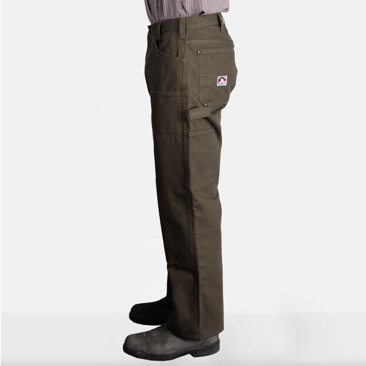 Canvas Double Knee Carpenter Pants - Olive
