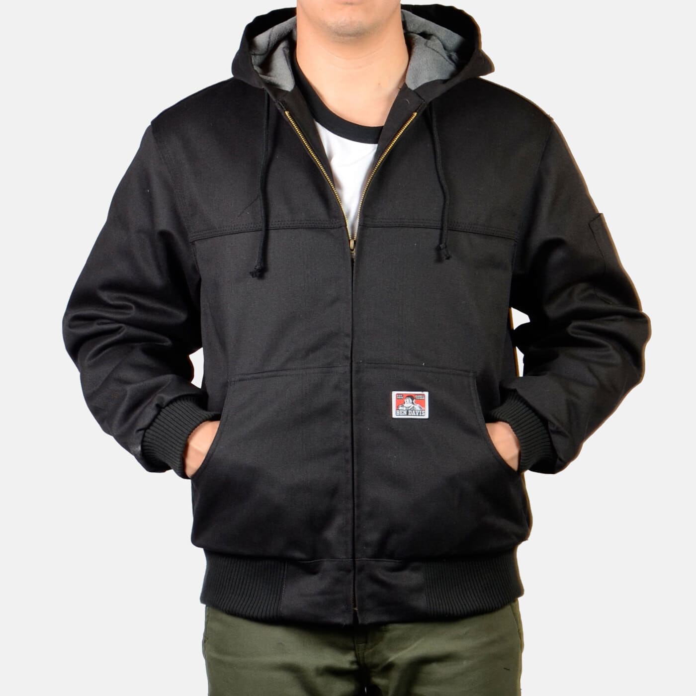 Full Zip Hooded Jacket Black