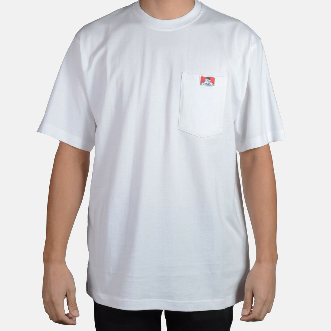 Heavy Duty Short Sleeve Pocket T-Shirt - White