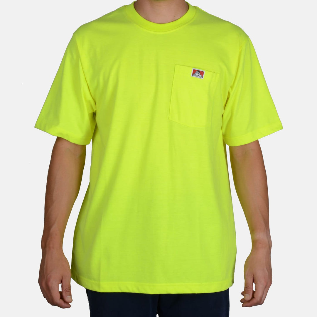 Heavy Duty Short Sleeve Pocket T-Shirt - Safety Green
